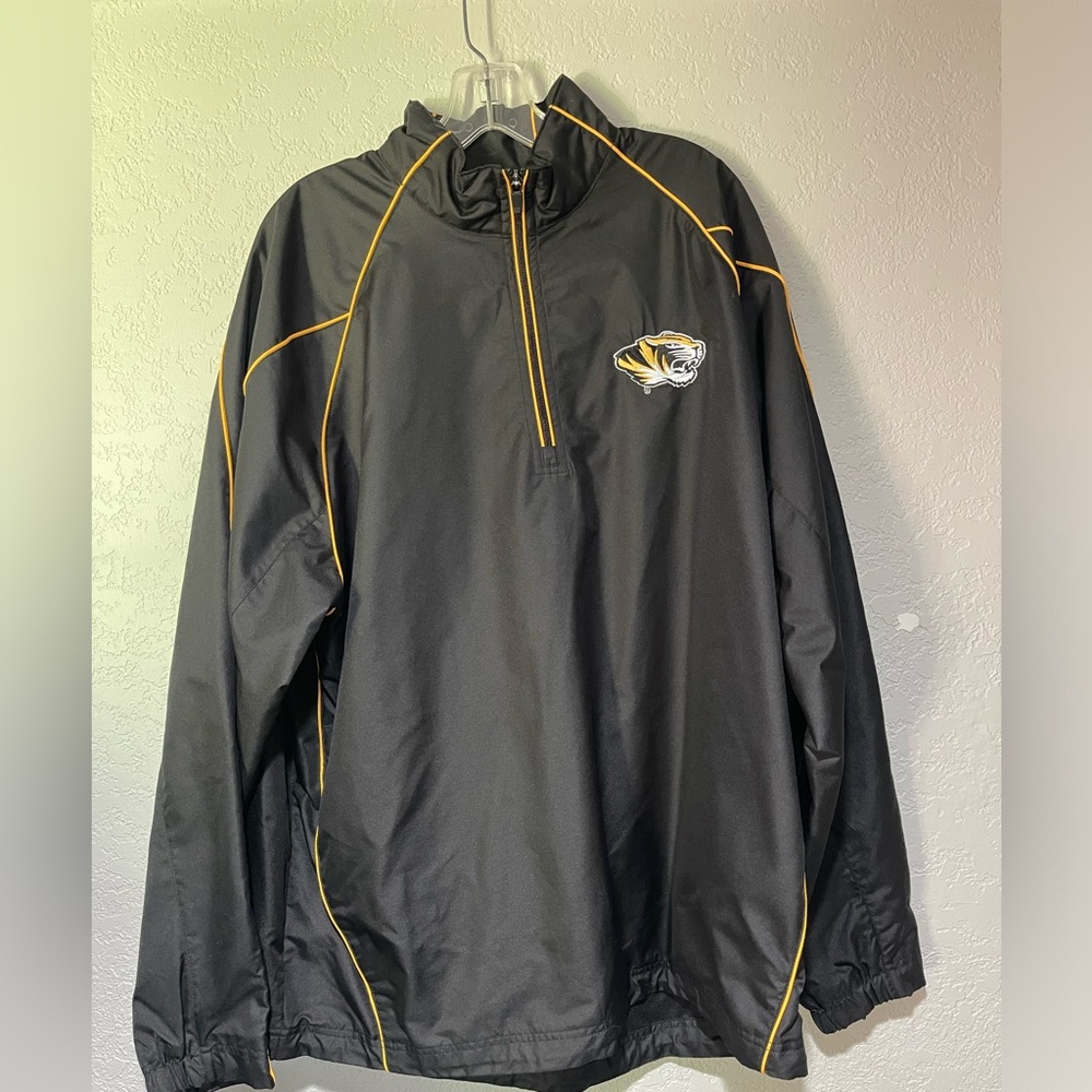 Mizzou Gear Brand Thick Jacket Mens XL   1/4 Zip  Missouri Tigers Rare Great